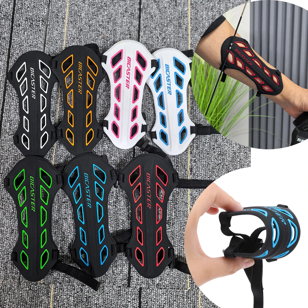 1pc Arm Guard Bow Archery Soft Silicone Arm Protective Adjustable Strap Traditional Longbow Recurve Bow Outdoor Shooting Hunting