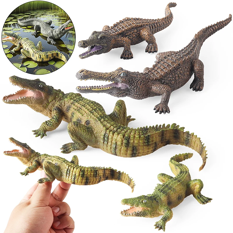 Oenux dzikie zwierzęta figurki symulacja Sarcosuchus krokodyle dzik Croc Model kolekcja pcv udekoruj zabawkę edukacyjną dla dzieci
