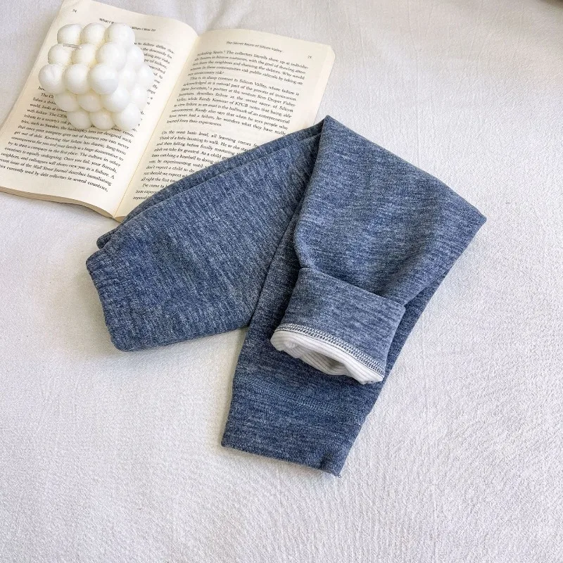 2026 بناطيل أطفال الحرارية بانت شتاء جديد طفل الفتيات الصوف سميكة طماق الاطفال قاع الفتيان مخطط طويل جونز #3