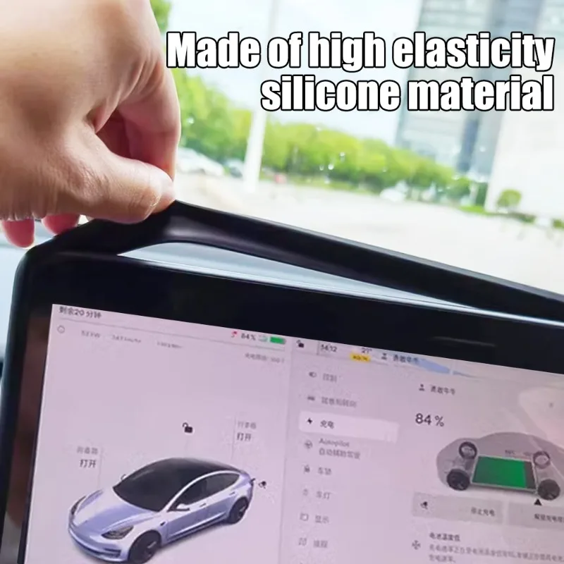 Nuovo per Tesla Model 3 Highland 2024 Model Y cornice protettiva per schermo in Silicone Display Edge Protector accessori per il controllo centrale