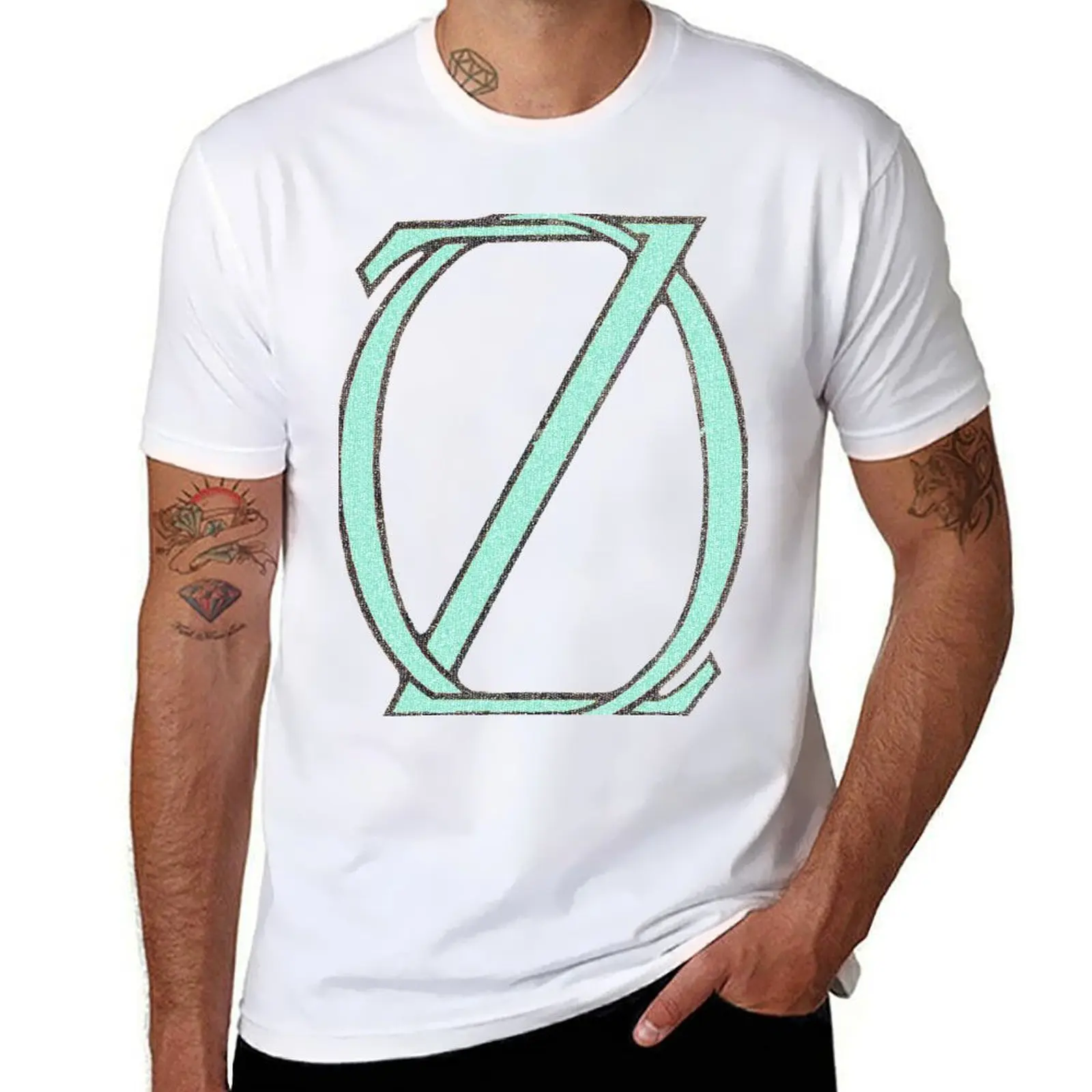 

OZ-OZ Crest Distressed T-Shirt t shirt man luxury man t shirt cotton high quality T-Shirt