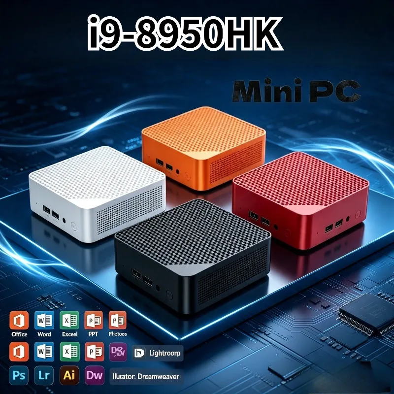 2026 New Portable Mini PC Gamer Computer Intel Core i9-8950HK 16GB RAM 1/2TB SSD FHD Bluetooth WiFi6  Gaming Office 4K HDMI