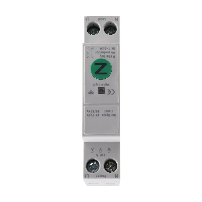 

ABZW TUYA Zigbee Smart Switch Energy Meter 63A 1P+ N Kwh Metering Monitoring Overload Protection Circuit Breaker Timer Relay