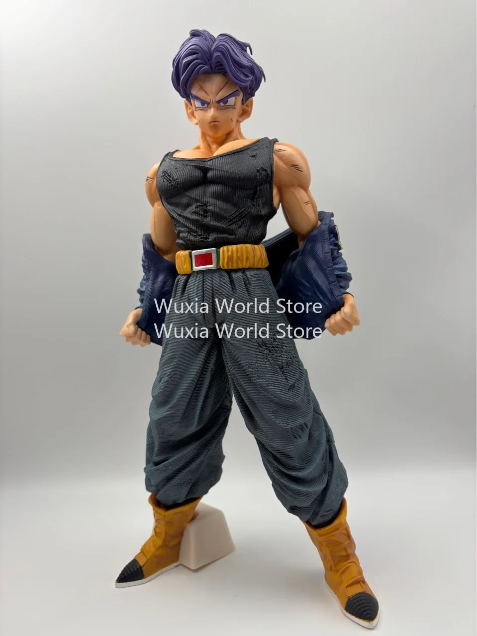 40 cm Torankusu-Figur DRAGON BALL Saiyajin Lila und gelbe Haare Anime-Figur Desktop-Ornament Dekoration Beste Geschenke für Kinder