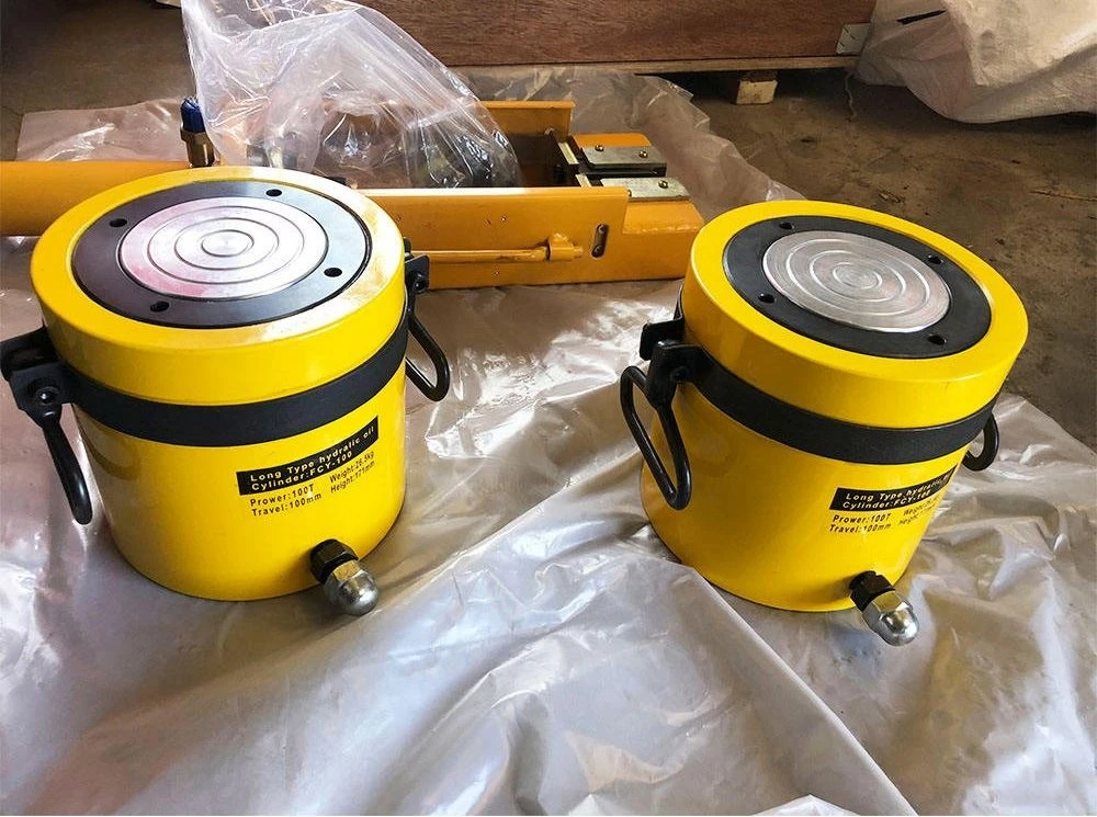 CE certified 100T 200 ton synchronous lifting system hydraulic jack, equipped with 700 bar high pressure oil pump