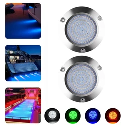 2PCS Boat Lighting Underwater Marine Light Subnautica Sailing Boat Speedboat 90LED 12v 24v 60W Stainless Steel Transom Light