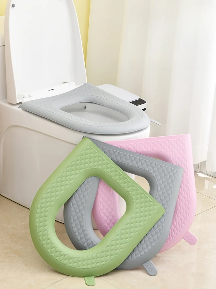 Toilet Seat Cover Home Foam EVA Silicone Toilet Seat Cover Waterproof Skin Four Seasons Universal Moisture-proof Toilet Cushion