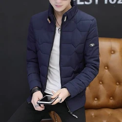 Mens Winter Jackets And Coats Fashion Casual Windbreaker Stand Collar Outwear