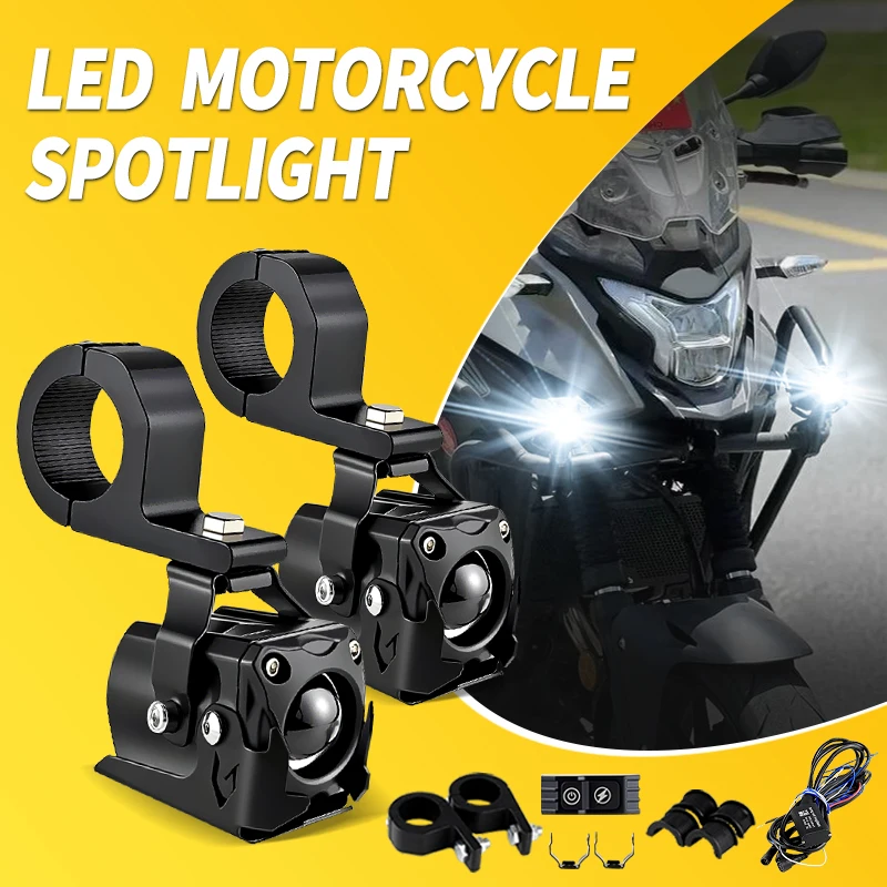 

2PCS Flash Front Fog Lamp Motorcycle Hi/Lo Beam Headlights For Honda CBR600RR CBR1000RR CBR 600 1000 RR White&Yellow Universal