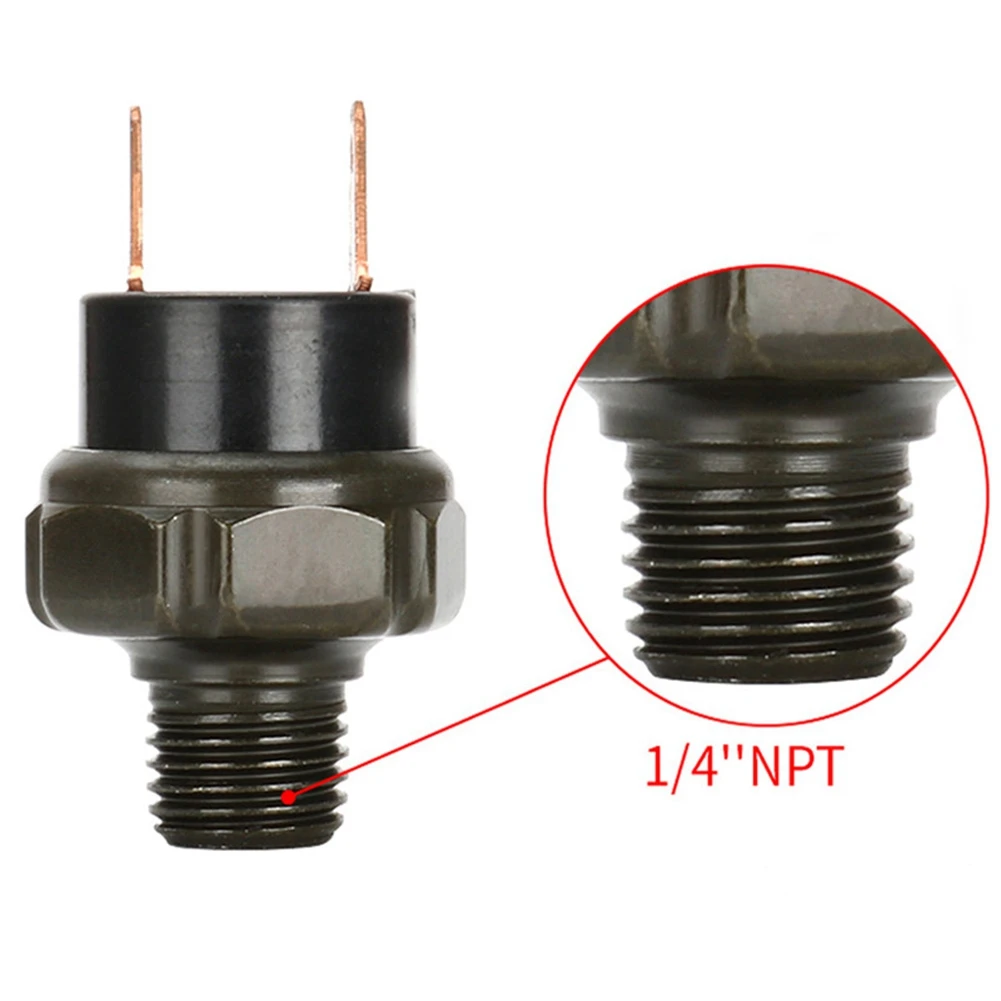 120-150PSI Air Pressure Switch Tank Mount Thread 1/4 inch NPT 12V/24V for Train Horn Air Horns