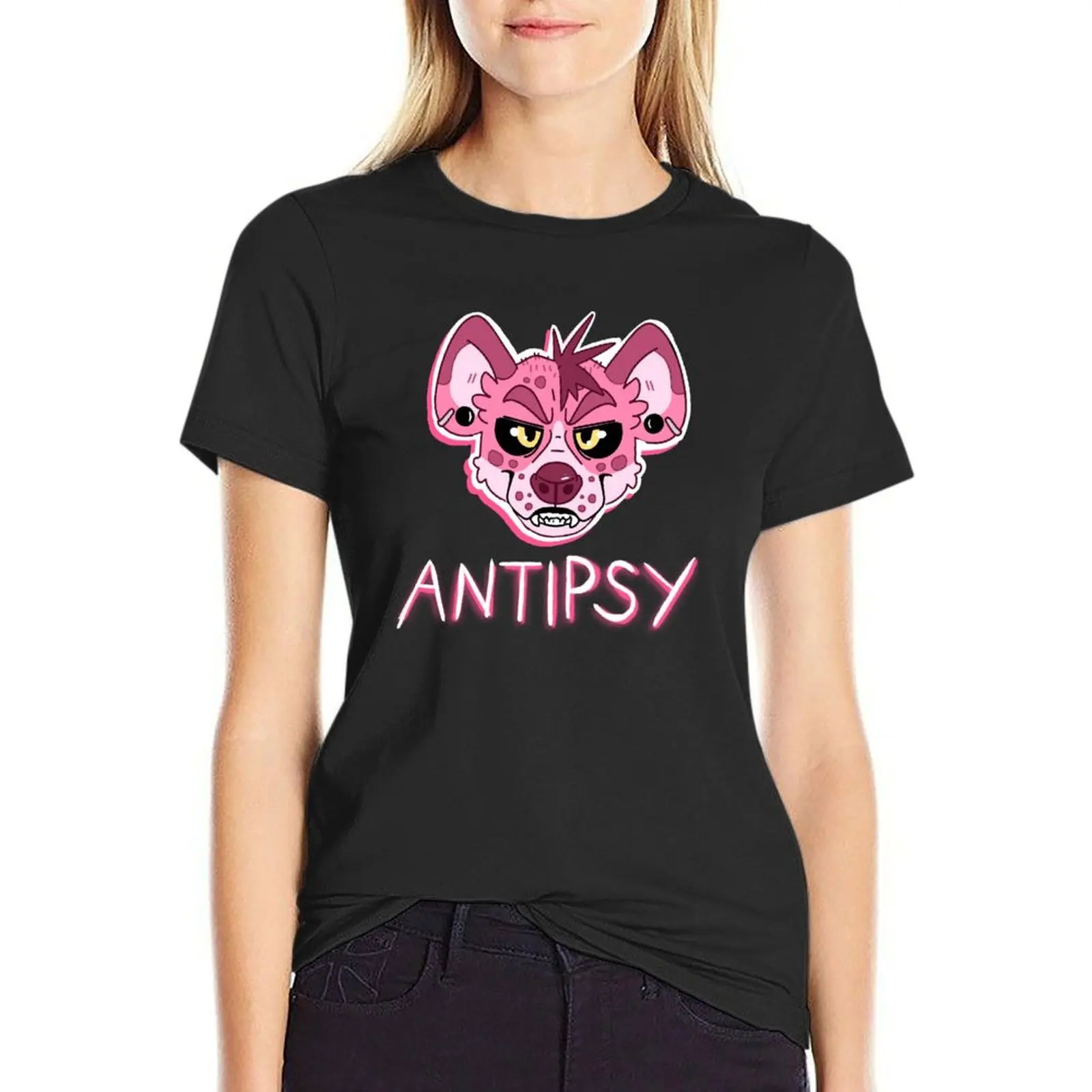 Antipsy Hyena T-Shirt Female clothing sweat vintage clothes t shirt for Women