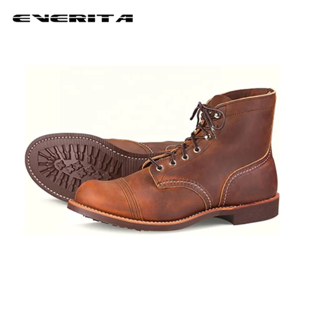 Bota de cordões de couro genuíno, sapato baixo vintage, tendência, outono e inverno