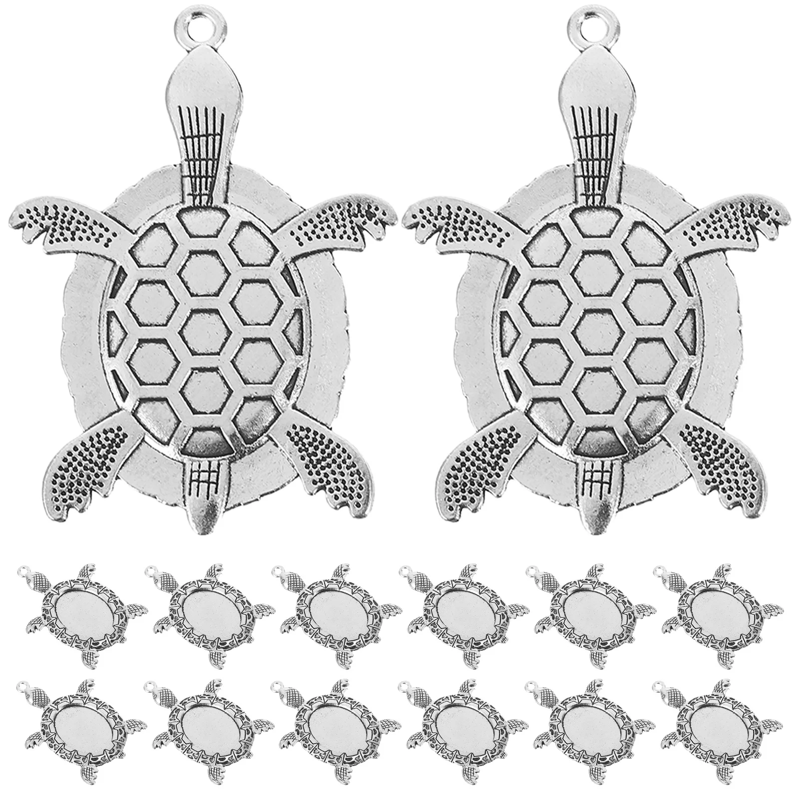 

20Pcs Vintage Turtle Pendant Base Alloy Sea Animal Jewelry Making Charms for Necklace Bracelet DIY Craft Tortoise Charms