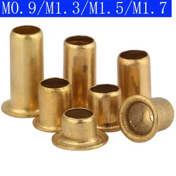 M0.9 M1.3 M1.5 M1.7 Copper Brass Vias Rivet Nuts Through Hole Rivets Hollow Grommets