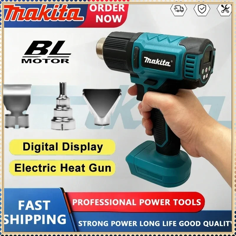 

Makita 550°C Brushless Temperature Control Heat Gun Cordless Handheld Hot Air Gun With LED Display Soldering Thermal Blower Tool