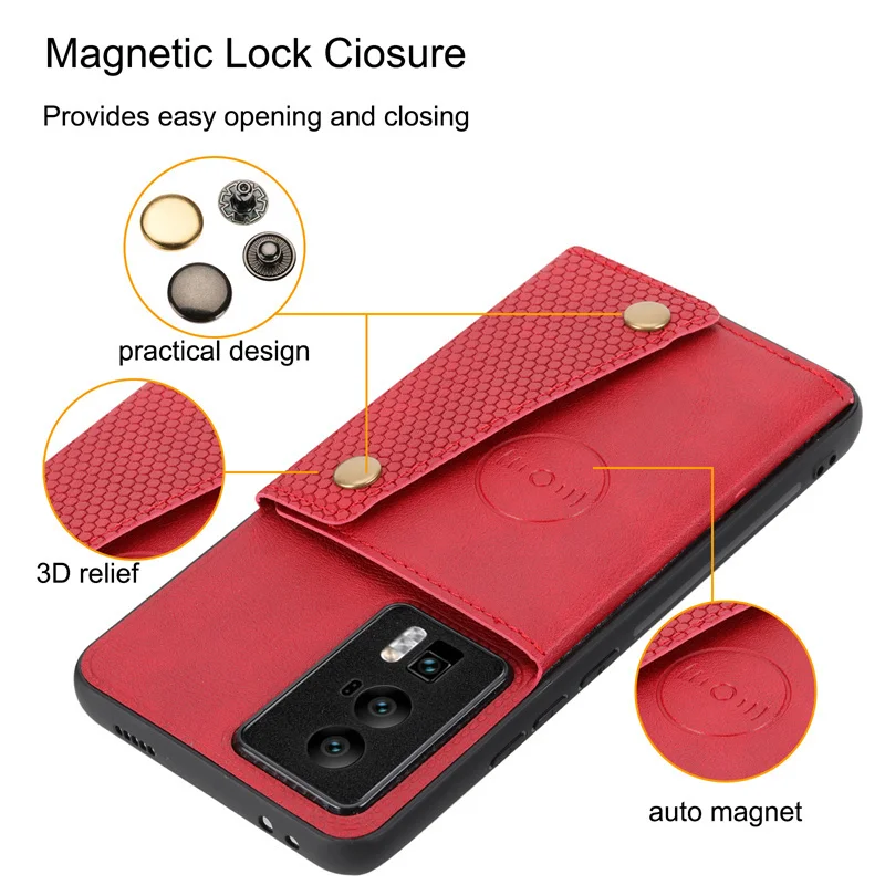 Leather Wallet Phone Case For Xiaomi Poco F5 Pro 5G Card Slot Magnet Holder Back Cover for PocoF5 Poxo Poko Little F5 F 5 Pro 5G