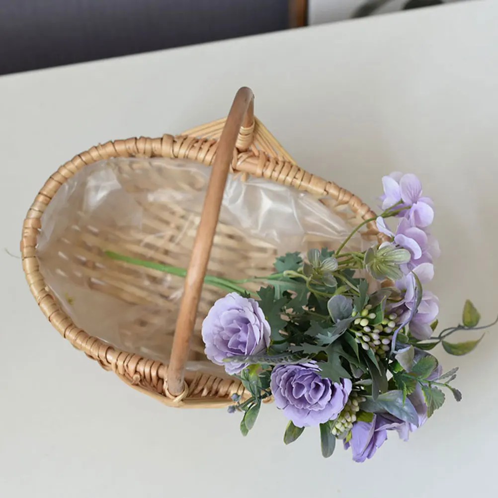 

Attractive Handcrafted Wicker Flower Basket Rustic Design for Indoor Decoration and Storage Flower Girl Basket