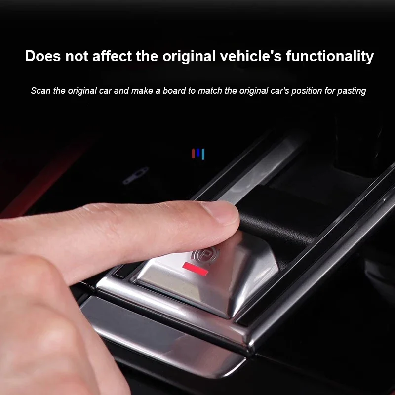 For Porsche Cayenne 9ya 2018-2020 2021 2022 2023 Car Central Control Gear P Handbrake Multimedia Knob Warning Buttons Sticker