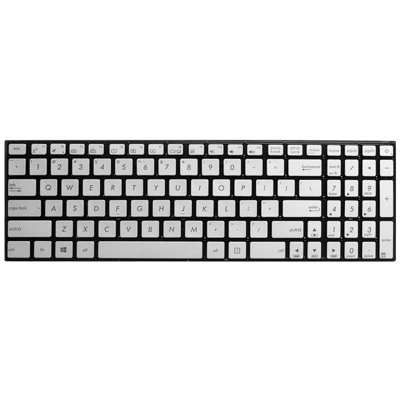 NEW US Laptop Keyboard For ASUS GL702 GL702VT GL702VM silver 0KNB0-662LUS00 AEBK5U00030 English keyboard with Backlight