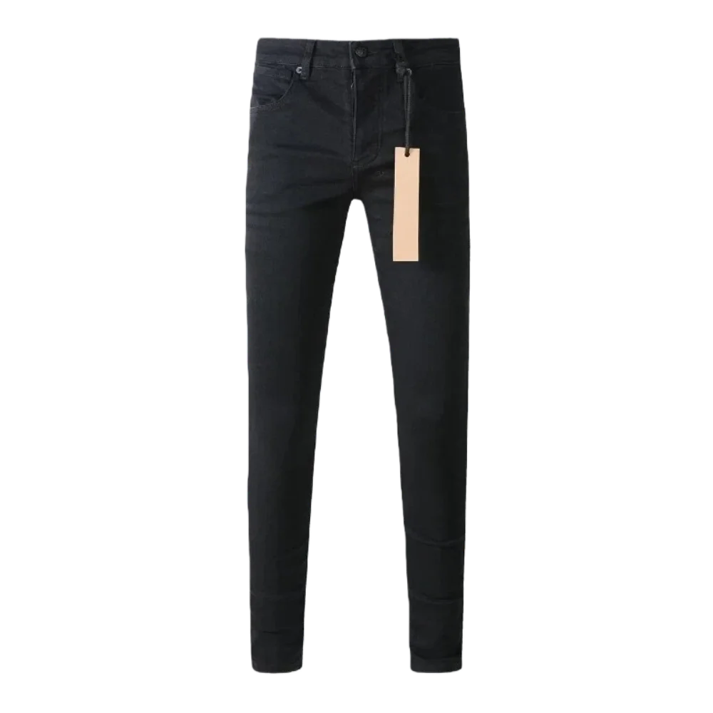 

2025 New Men's Black High Street Jeans Slim-fit Straight Slim-fit All-match high quality American Casual Trousers