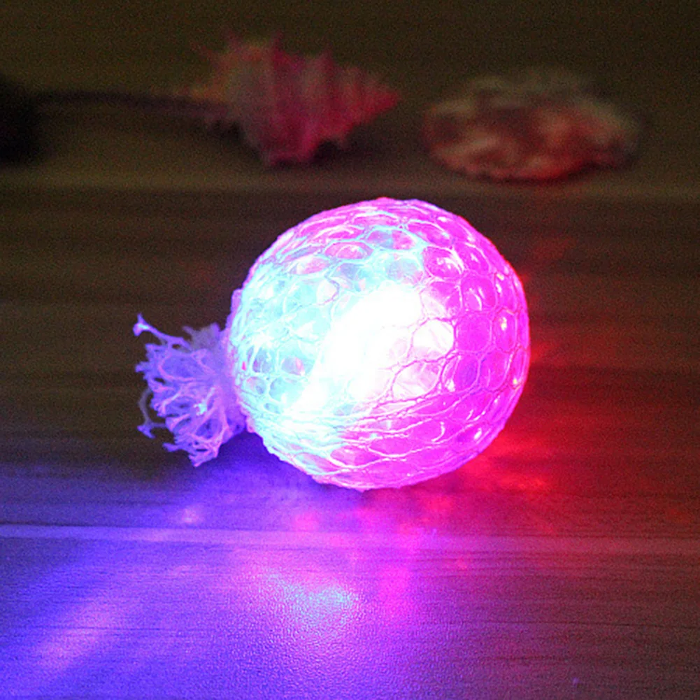 Anti-Stress Ball LED Mesh Squeeze Ball Toys Home And Office Use Stress Relief Toys For Easter Christmas Birthday