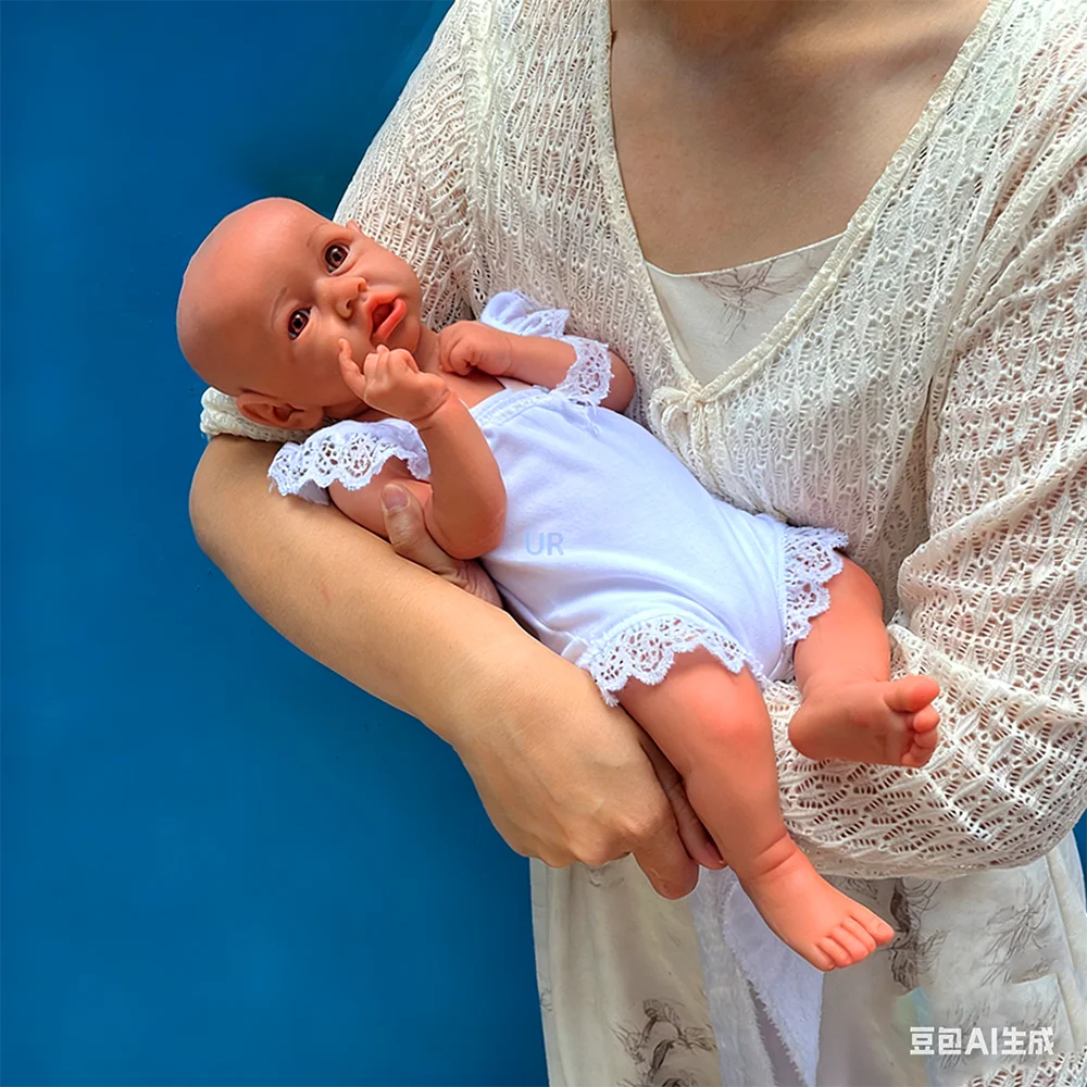 アフリカの女の子プロトタイプ褐色肌人形洗えるスーパーソフトブラック 17.5 インチフルボディシリコーンリボーンベビー非ビニール塗装おもちゃ