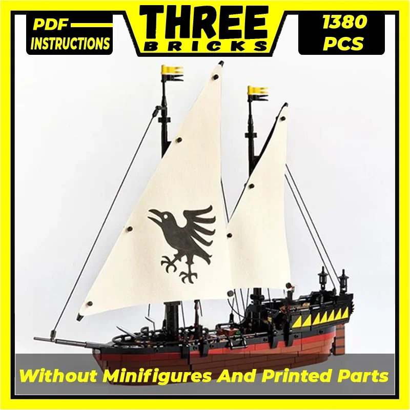 

Technical Moc Bricks Pirate Ship Model The Raven Claw Boat Modular Building Blocks Gifts Toys For Children DIY Sets Assembling