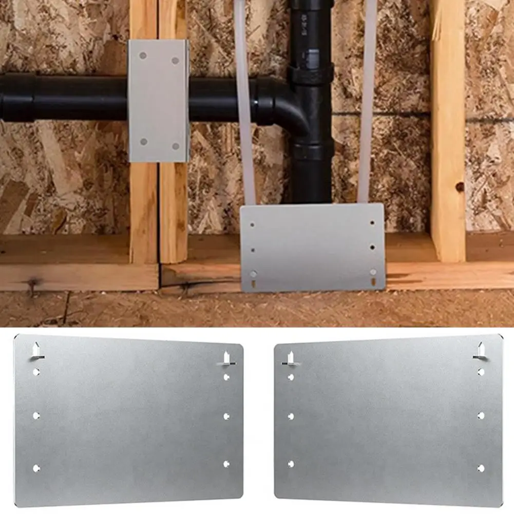 

4Pcs Nail Stopper Plate Self Nailing Hammer Install Nail Plate Plumbing Wiring Drywall Protection Anti-Nail Shielding