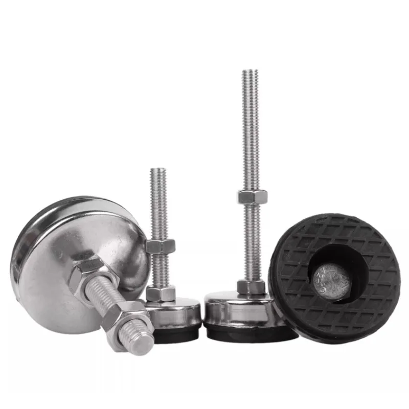 Guangluo SUS304 Stainless Steel Furniture Support Leg Non-skid Pad Active/Fixed M6/M8/M10/M12 Adjustable Furniture Feet Pad