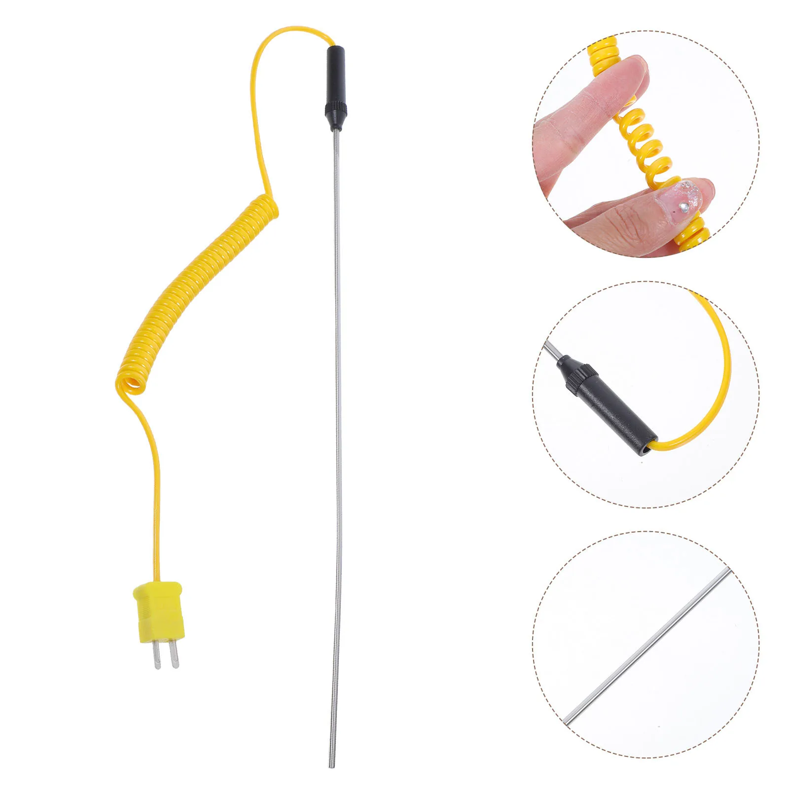 

Stainless Type Thermocouple Probe Handheld Surface Liquid Temperature Meter Fast Accurate Readings Hvac Industrial Use