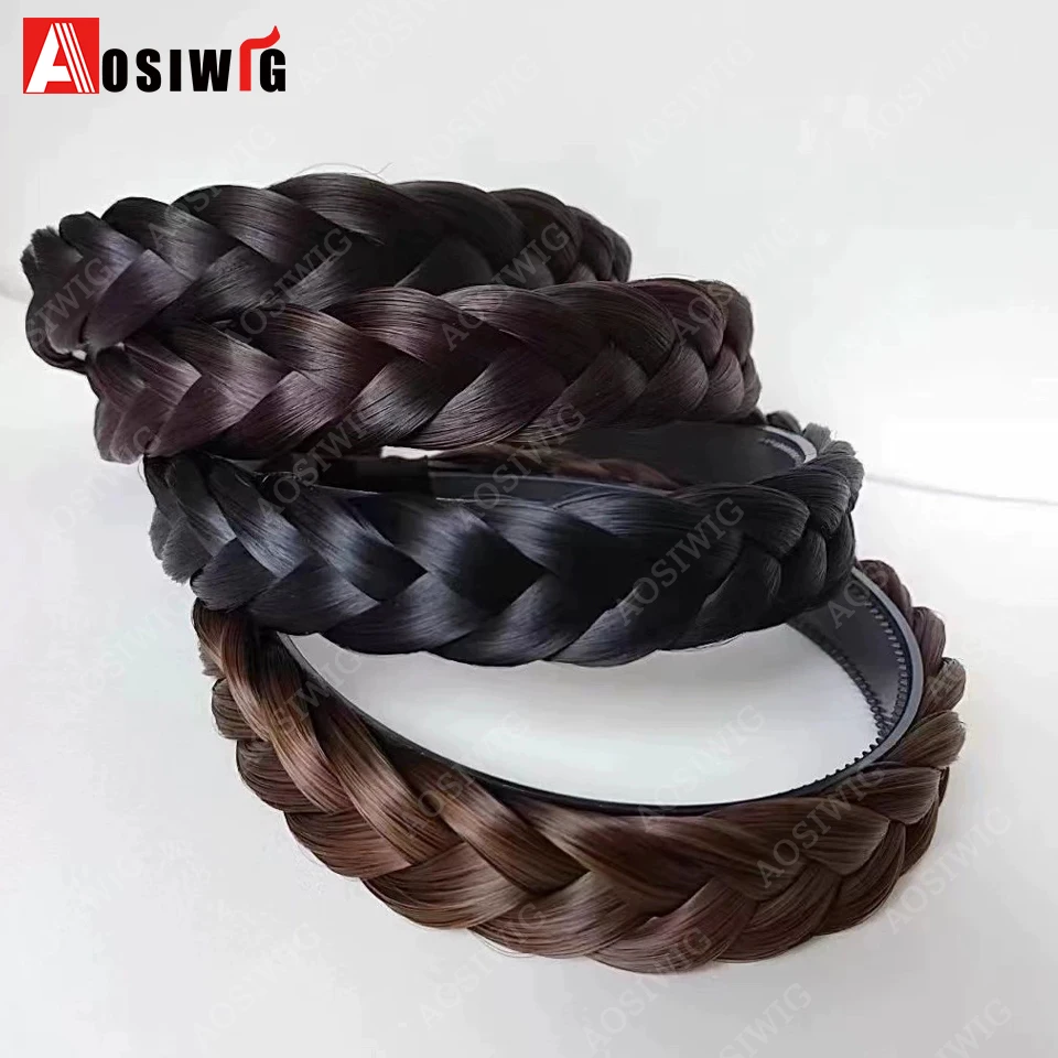 Synthetic Fishbone Braided Headband Hair Belt Plaited Hairband Bohemian Style Women Hairstyle Hairpieces Headwear Accessories