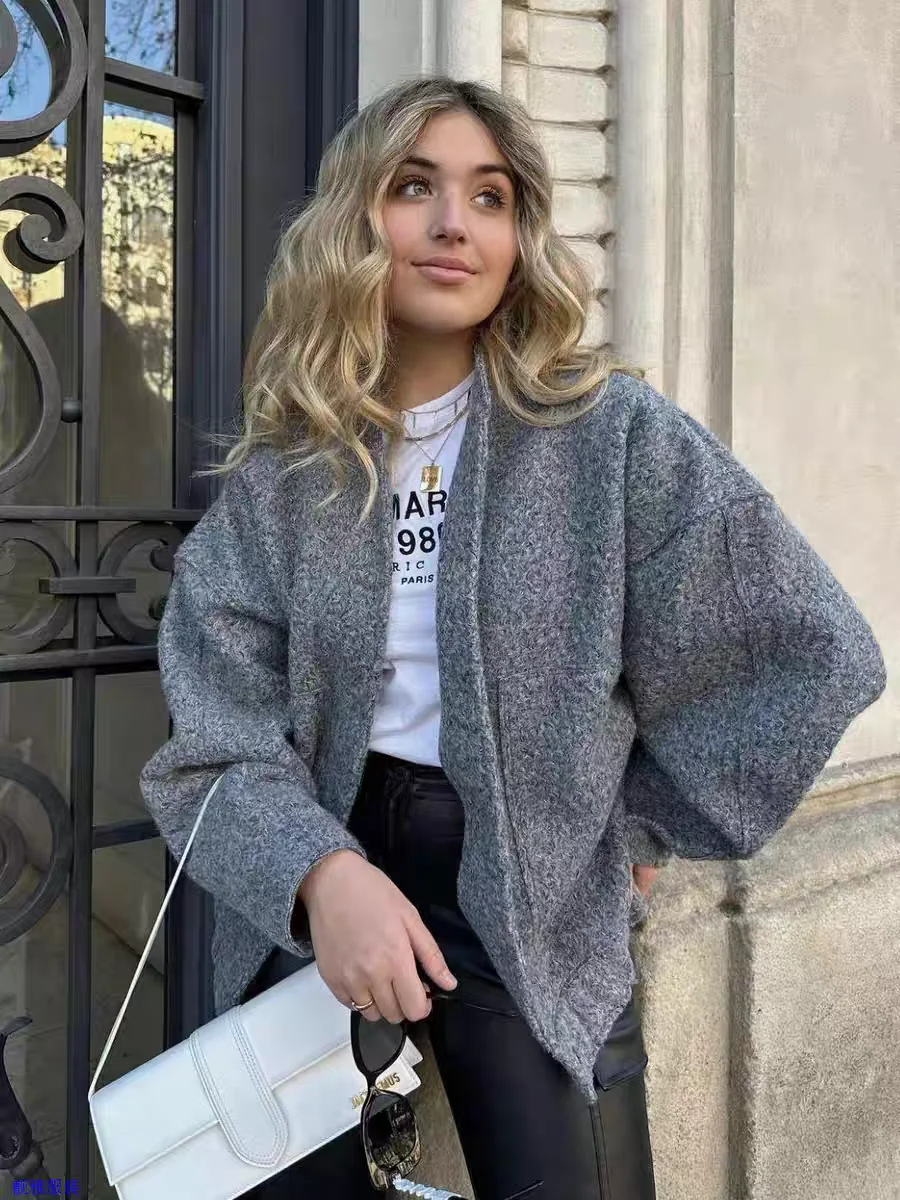 봄버 재킷 브라운 여성용 가을 홈 레저 일상 착용 생활 편안한 릴랙스드 컴피 라운지 소프트쉘 플렉시블 마이야르 OL