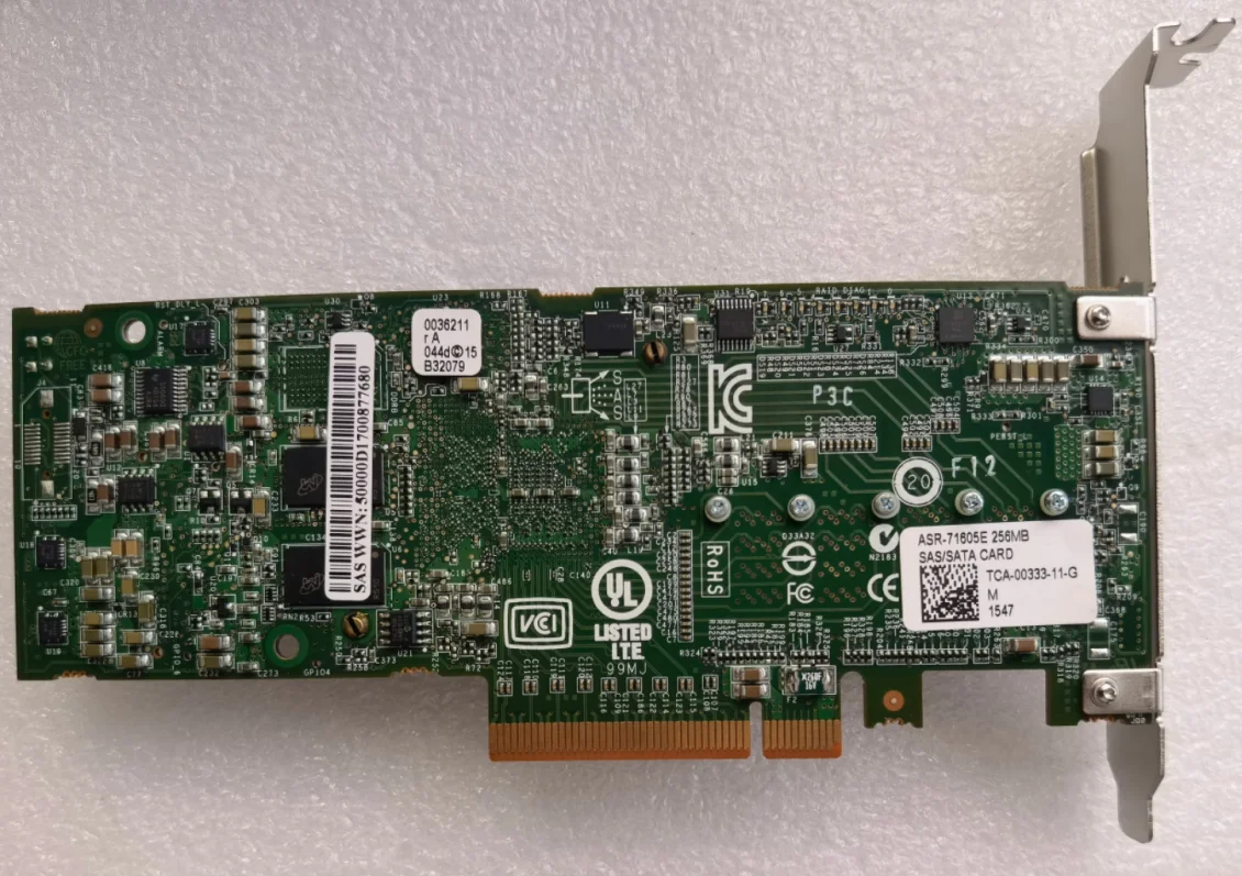 ADAPTEC ASR-71605E 6GB/S PCI-E 256MB SATA SAS RAID CONTROLLER CARD + สาย