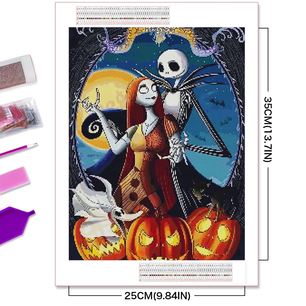 Disney New Diamond Painting Cartoon The Nightmare Before Christmas Craft Kit Mosaic Cartoon DIY Hobby Embroidery Jack Wall Art