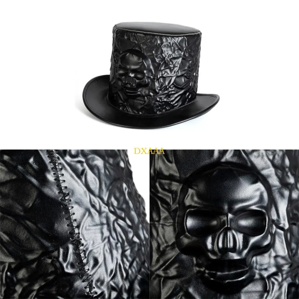 dxaa-elegant-halloween-costume-top-hat-with-wide-brims-and-decorative-skeleton-for-women-and-men-vintage-fashion-accessories