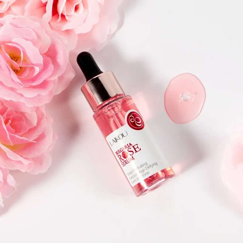 30ml LAIKOU Rose Face Serum Deep Moisturizing Hydrating Anti Aging Brighten Skin Tone Remove Spots Shrink Pores Skin Care