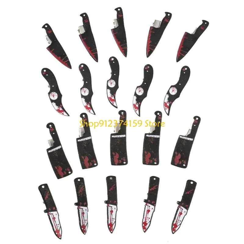

G5AE 5PCS Spooky Hairpins Halloween Themed Scissors Axes Design Resin Hair Clip For Dressing Up Party Supplies