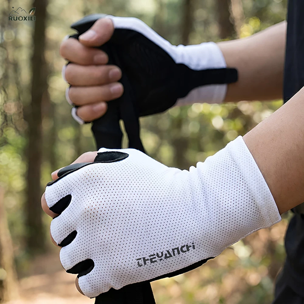 

Half Finger Cycling Gloves Anti-slip Shockproof Breathable MTB Road Bike Gloves for Summer Sports Outdoor Cycling Fitness Train
