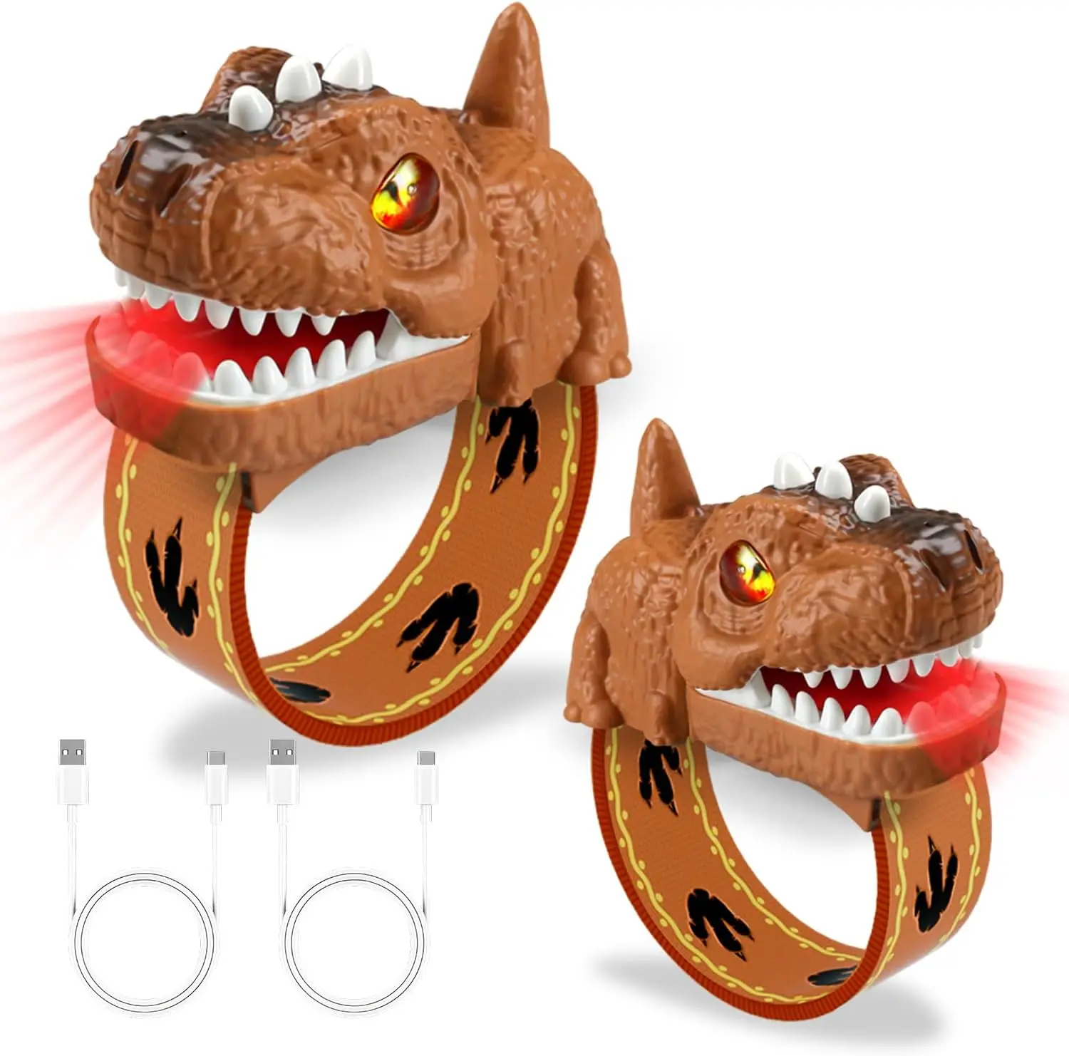 

Rechargeable Dinosaur Walkie Talkies with Flashlight, Long Range Outdoor Adventure Toys for Ages 4-12