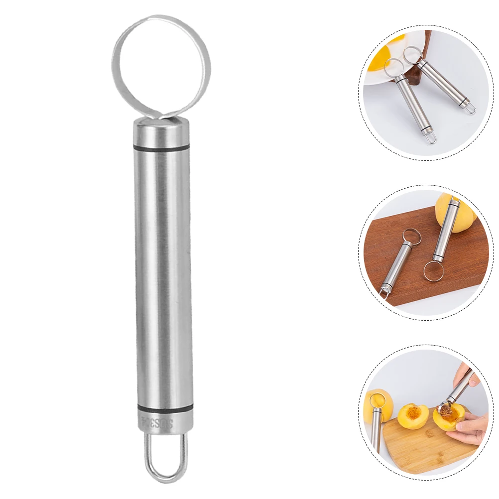 

3pcs Stainless Steel Fruit Corer Tool Kitchen Utensil Apple Peach Pear Core Remover Cherry Date Pit Remover Vegetable Coring