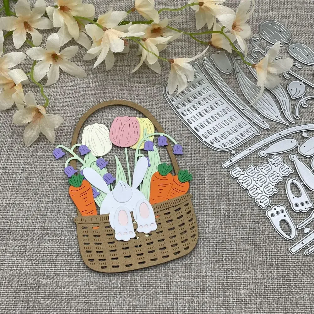 

Rabbit basket radish Metal Cutting Dies Stencils For DIY Scrapbooking Decorative Embossing Handcraft Die Cutting Template