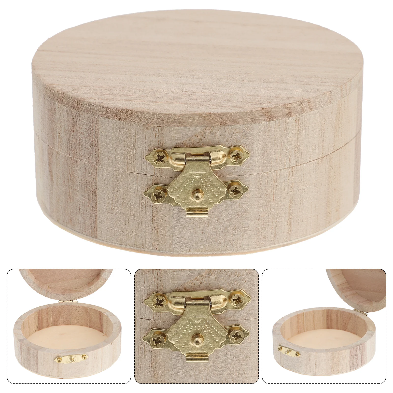 

2Pcs Wooden Jewelry Box Retro Design Handmade DIY Storage Container Small Trinket Case Jewelry Organizer Perfect Gift