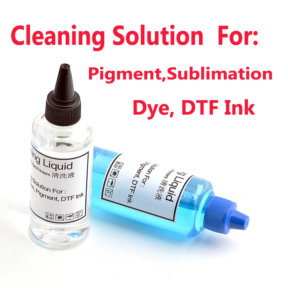 Printhead Cleaning Solution for Dye Ink Sublimation Ink DTF Ink Print head Cleaning Liquid For Inkjet Printer Cleaning Solution