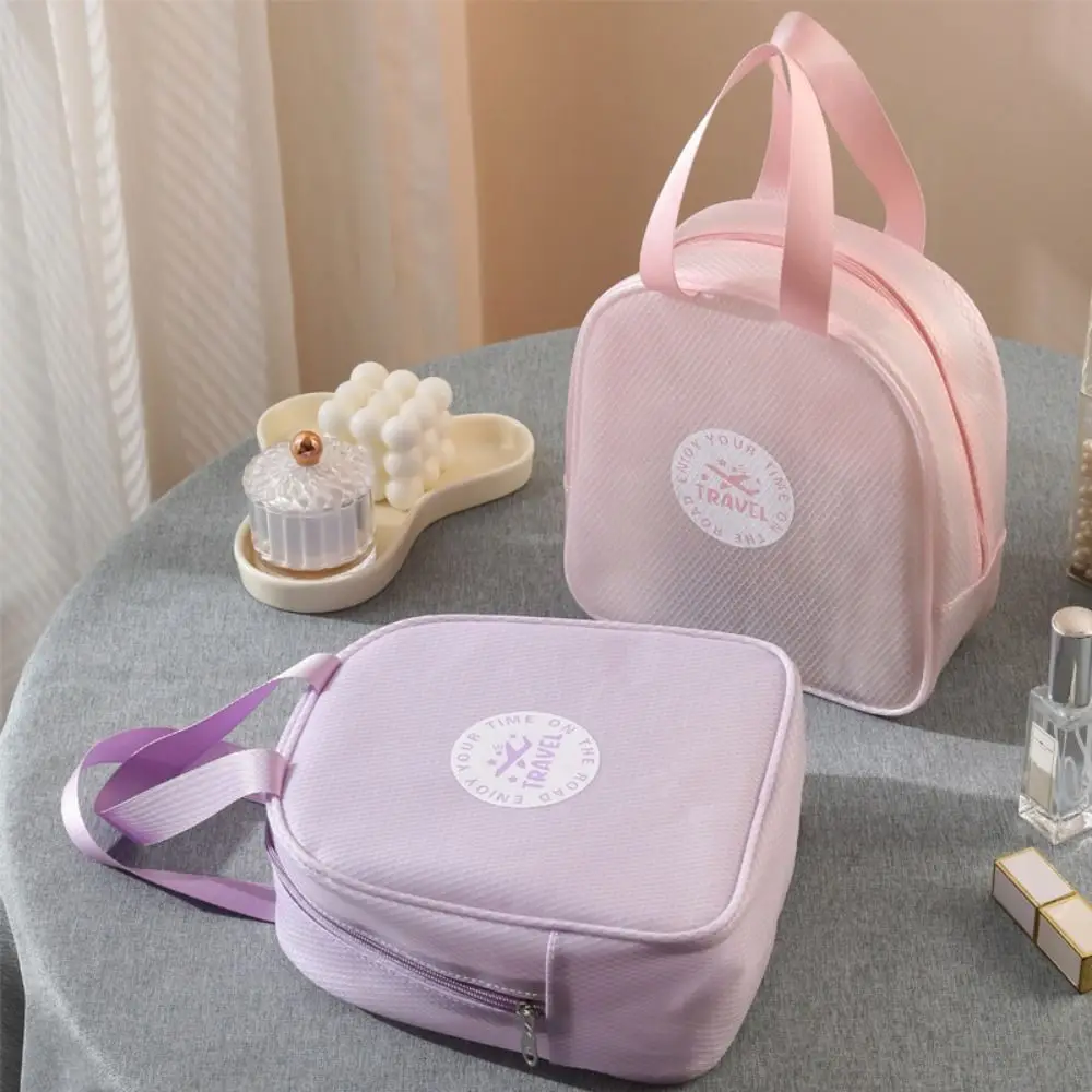 

Mesh Cosmetics Storage Bag Wet And Dry Separation Large Capacity Luggage Pouch Transparent Waterproof Makeup Organizer Bag Women