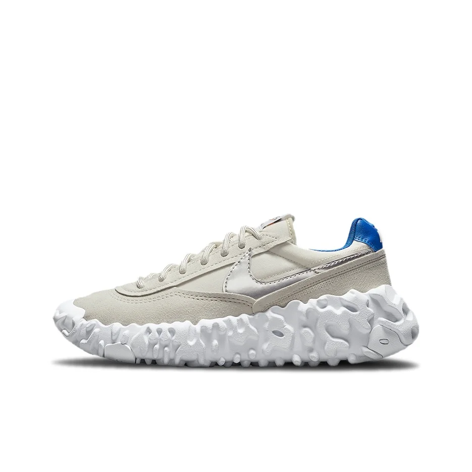 Nike OverBreak Casual Shoes Unisex Low Top Beige/Blue/Silver DC3041-001