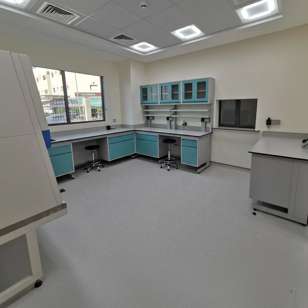 

Modern Laboratory Furniture Acid and Alkali Resistant Steel Table University Industry Institute Hospital Metal Lab Bench