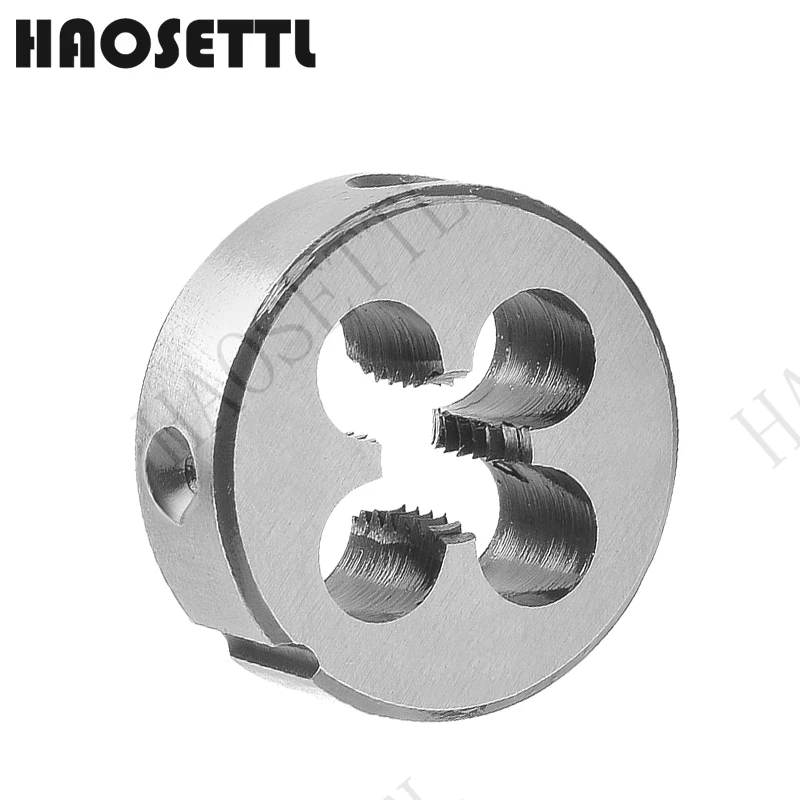 HAOSETTL M10X0.5, M10X0.75, M10X1, M10X1.25, M10X1.5 Tap and Die Set Right Hand,HSS Machine Thread Tap & Round Die