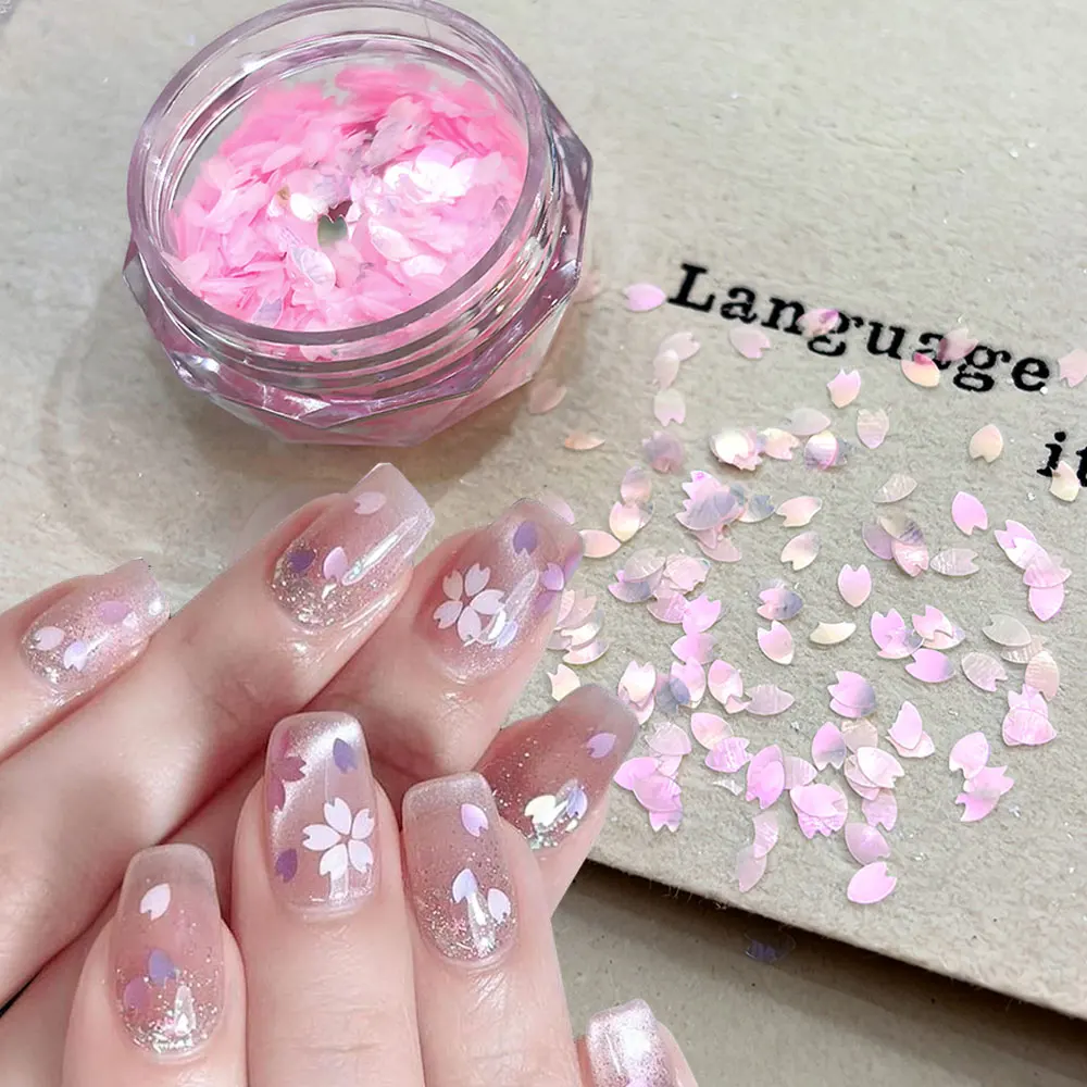 6er-Set Holografische Rote Ahornblätter Nagelglitzer Pailletten Glänzende Mischung Laser Gold Sechseckige Nagelflocken 3D Ahornblatt Nageldekorationen