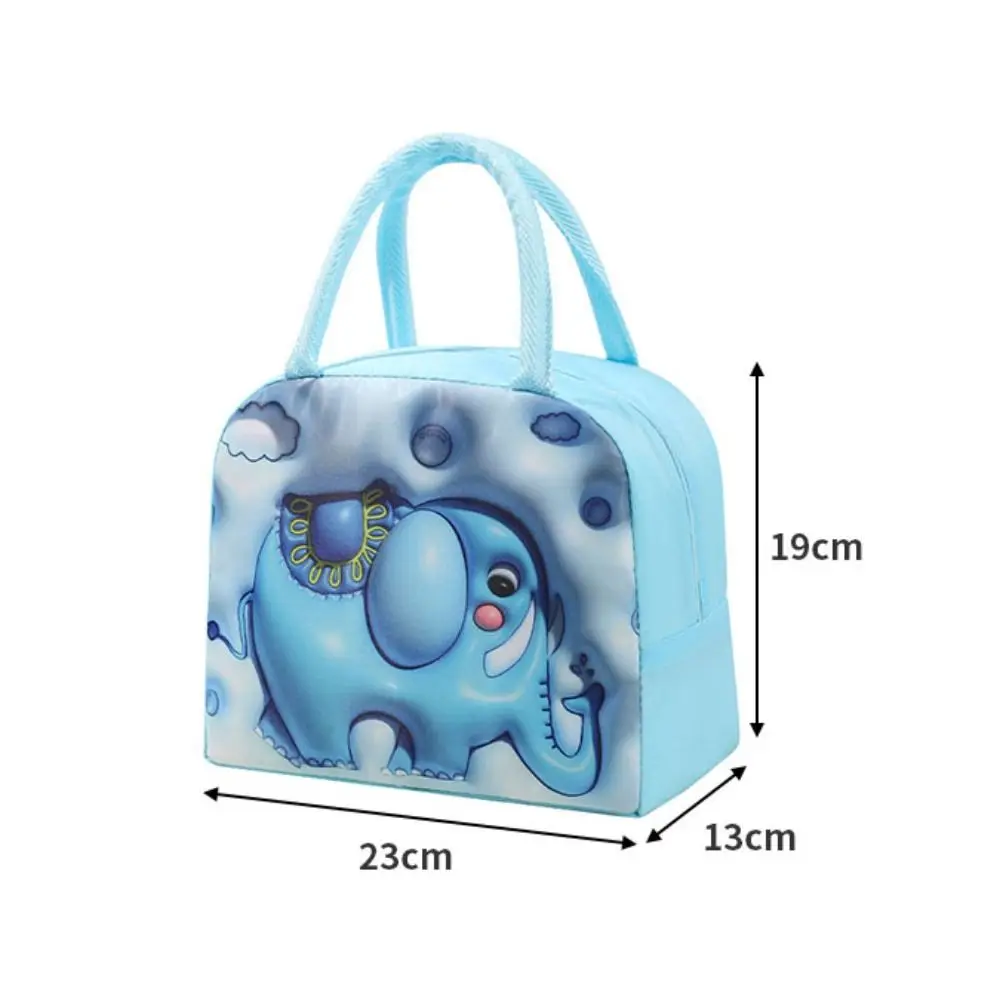 Stereoscopische Visie 3d Geprint Patroon Lunchtas Waterdichte Oxford Doek Isolatie Lunchbox Tas Grote Capaciteit 3d Thermische Tas