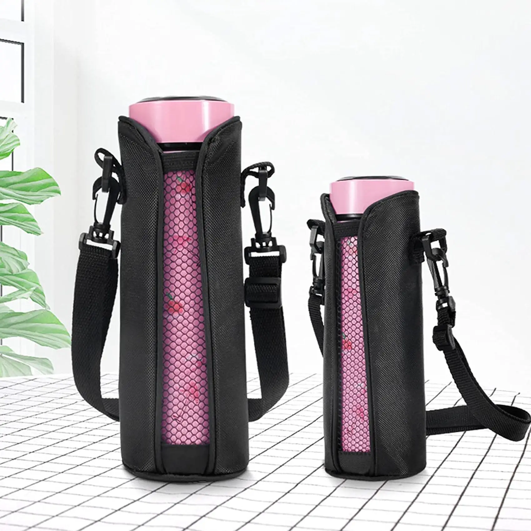 Bottle Carrier Pouch,Bottle Pouch Holder Adjustable Shoulder Strap ,Cooler Bag Daily Outdoor Activities Bottle Sleeve